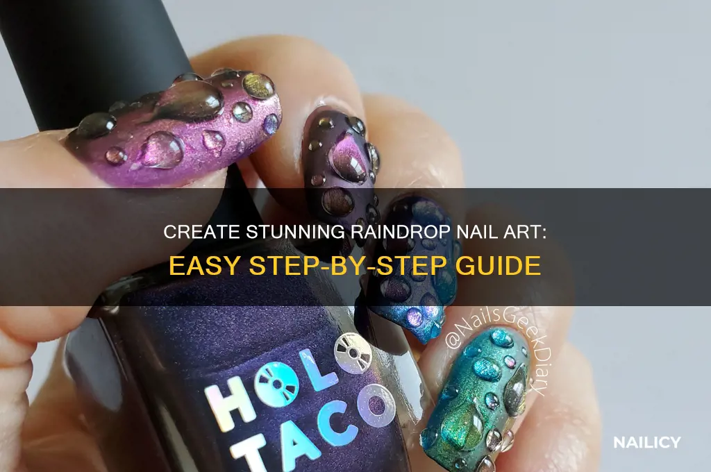 how to make rain drops on nails