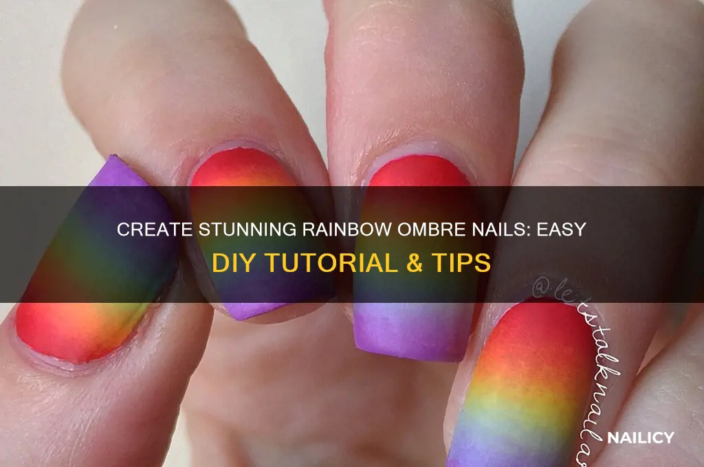 how to make rainbow ombre nails