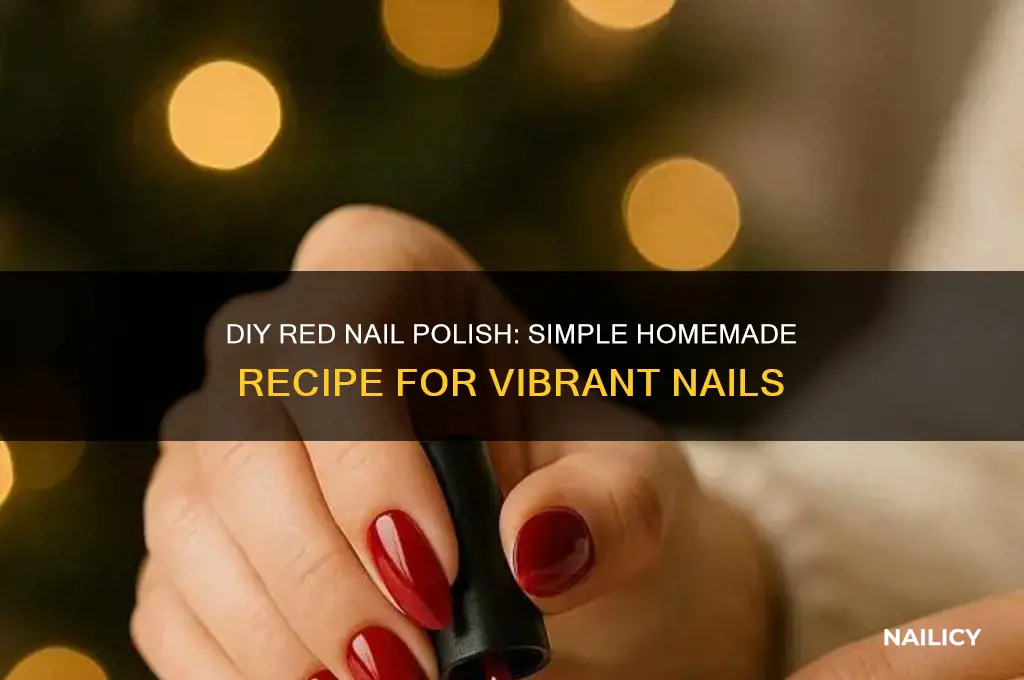 how to make red colour nail polish at home
