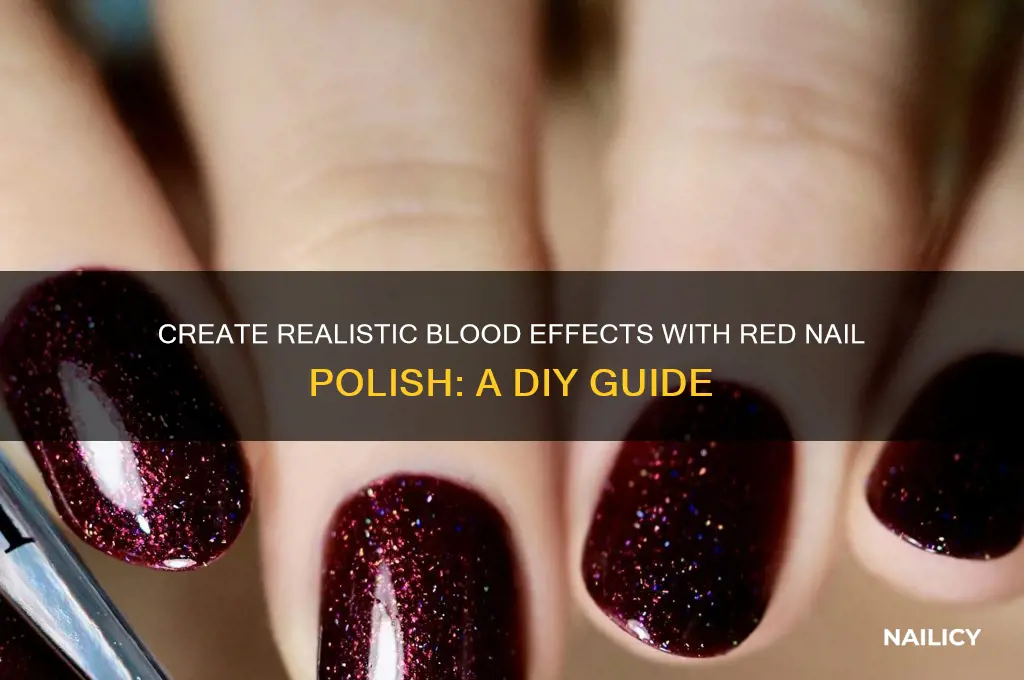 how to make red nail polish look like blood