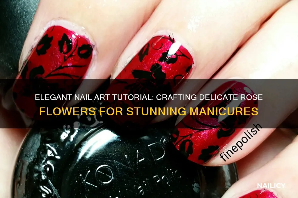how to make roseflowers for nails