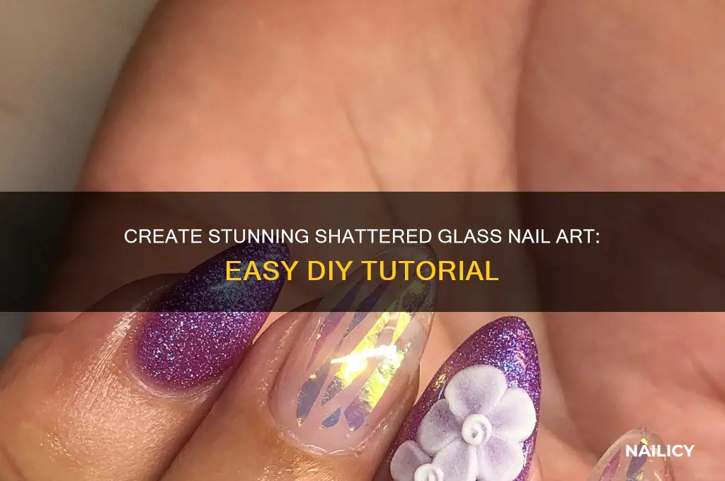 how to make shattered glass nail art