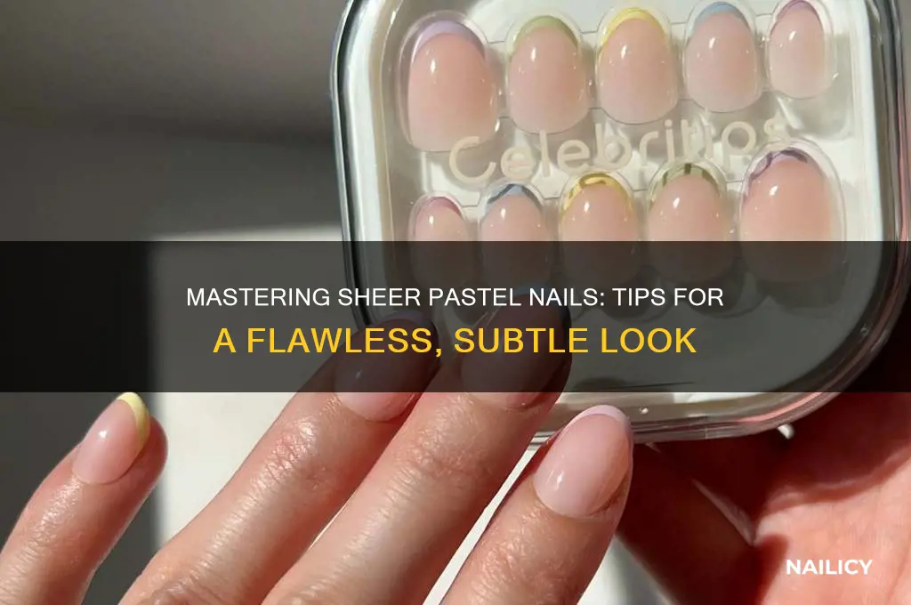 how to make sheer pastel nail polish look good
