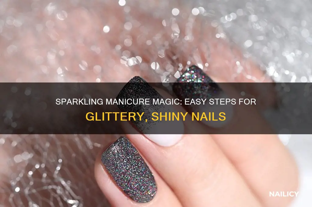 how to make shiny nails with glitter