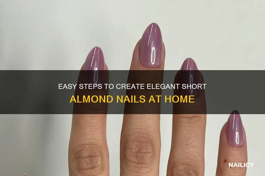 how to make short almond nails