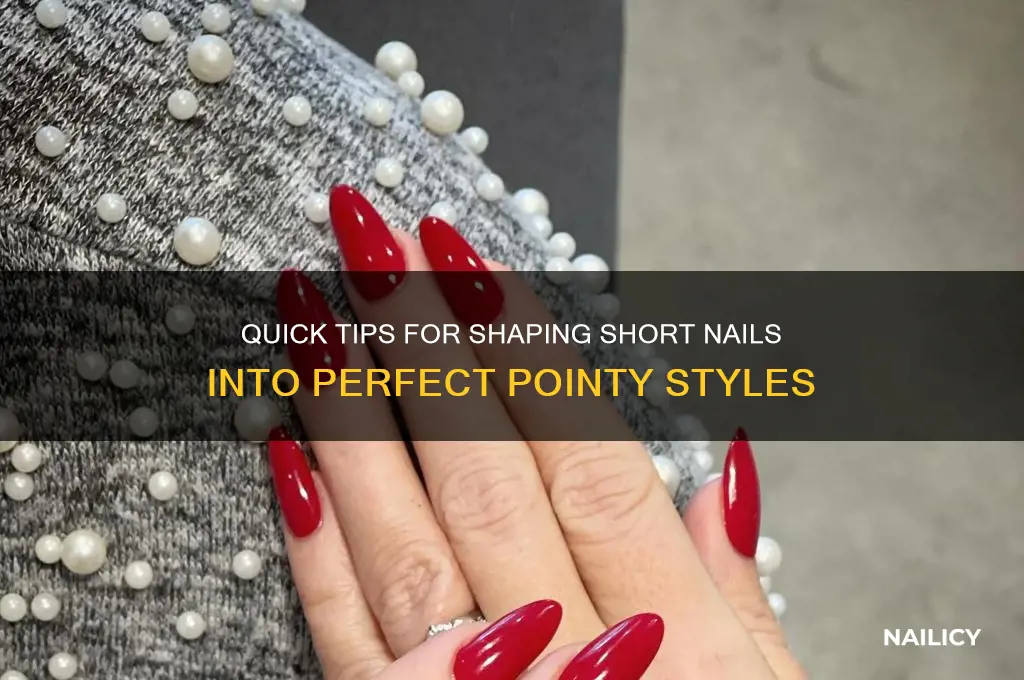 how to make short nails pointy