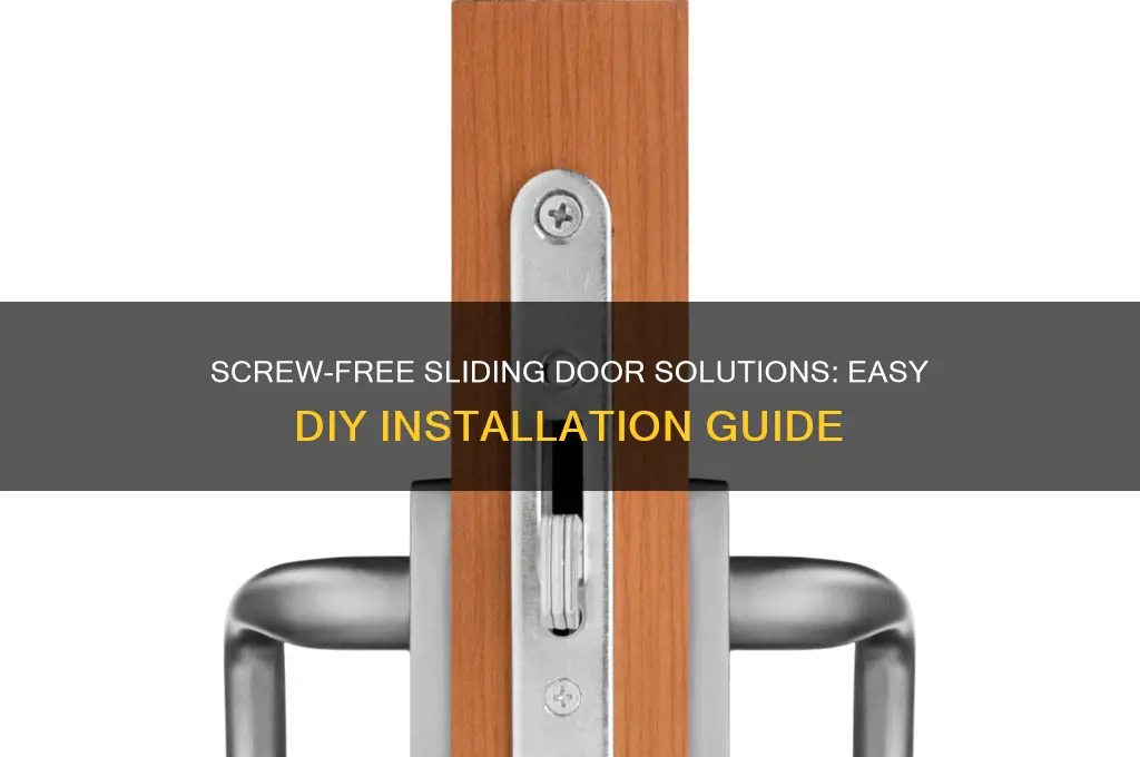how to make sliding doors without screws and nails