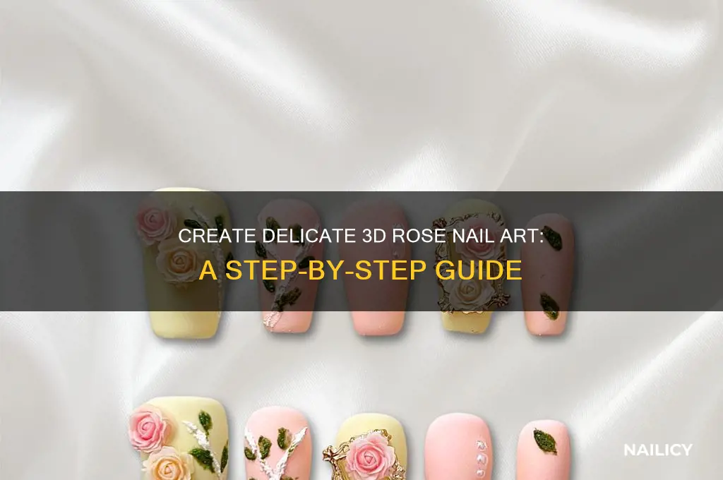 Create Delicate 3D Rose Nail Art: A Step-By-Step Guide | Nailicy