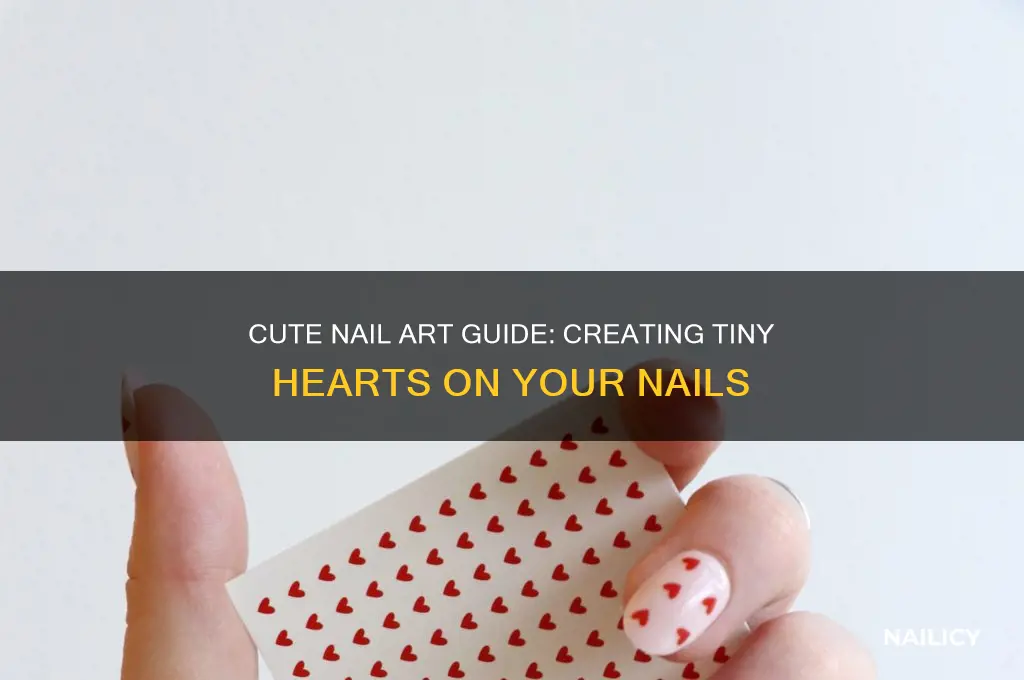 how to make small heart on nails