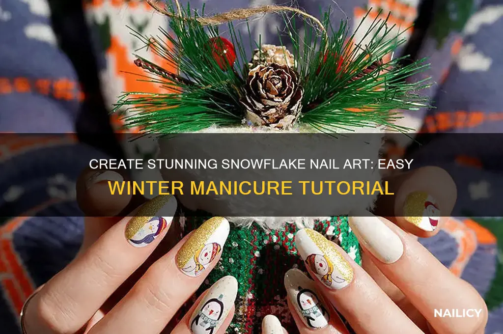 how to make snowflakes on nails