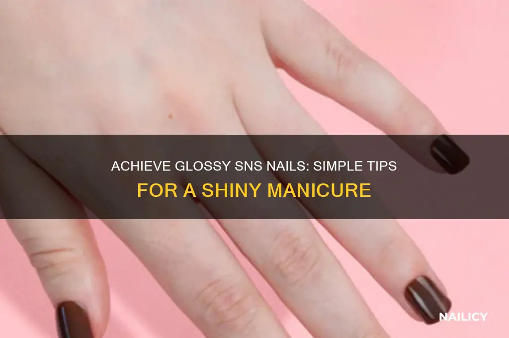 how to make sns nails shiny