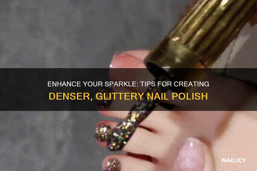 how to make sparkly nail polish more dense