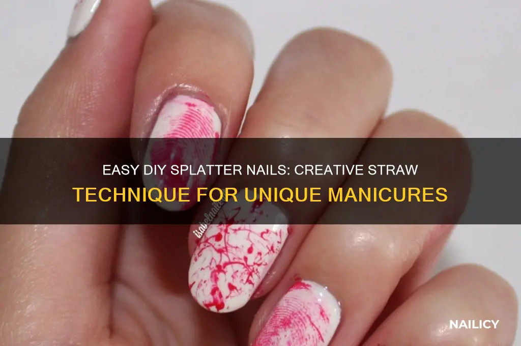 how to make splatter nails with a straw