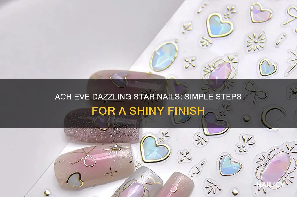 how to make star nail shiny