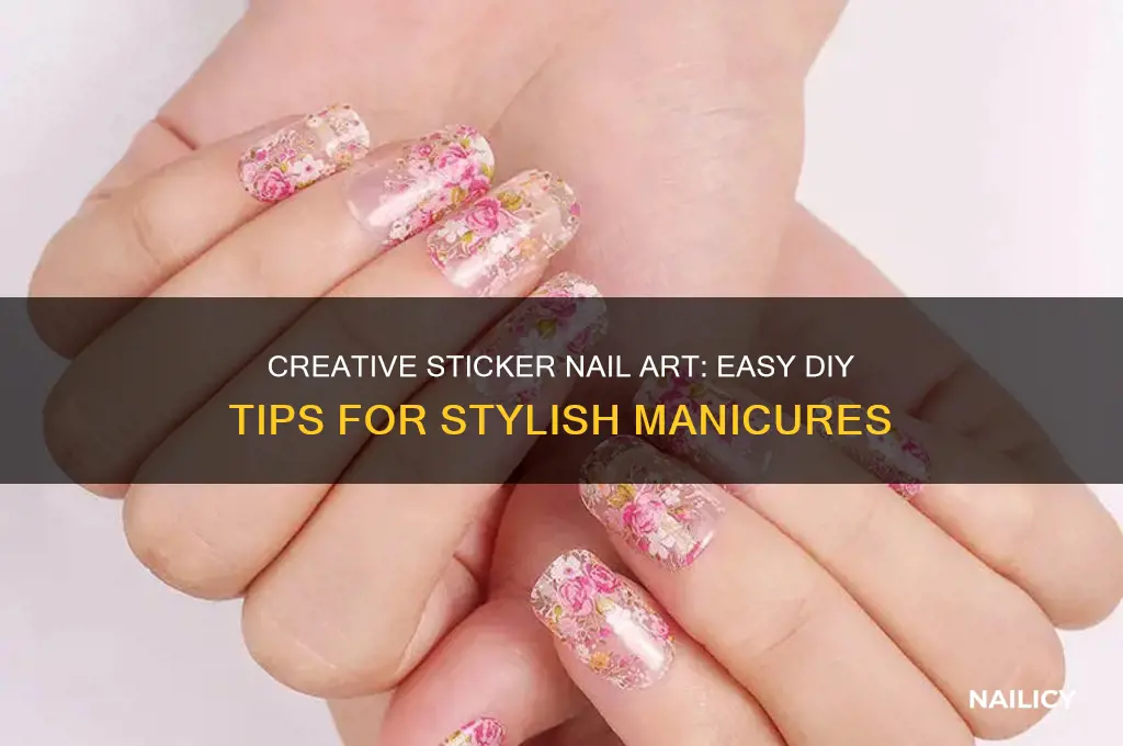 how to make sticker nail art