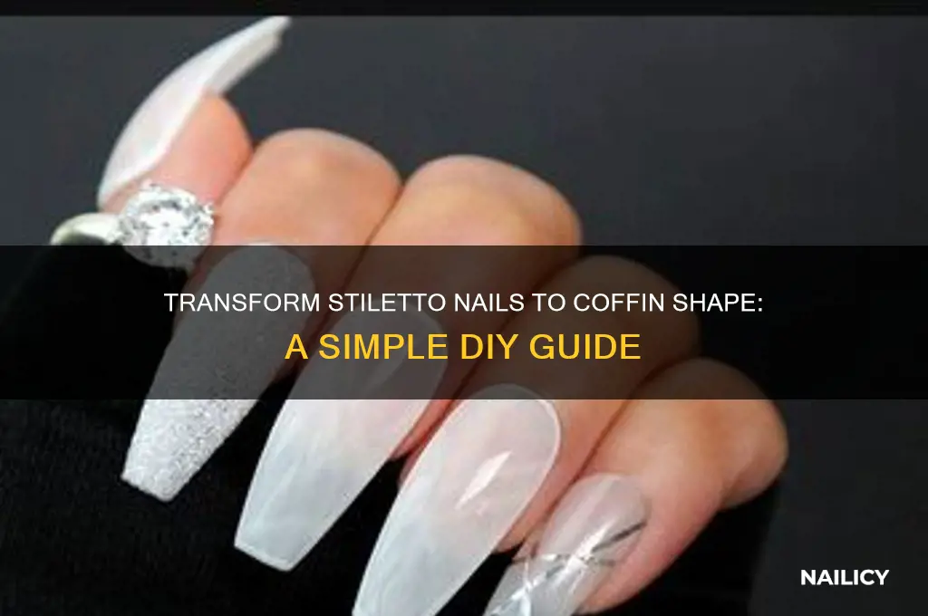 how to make stiletto nails into coffin nails