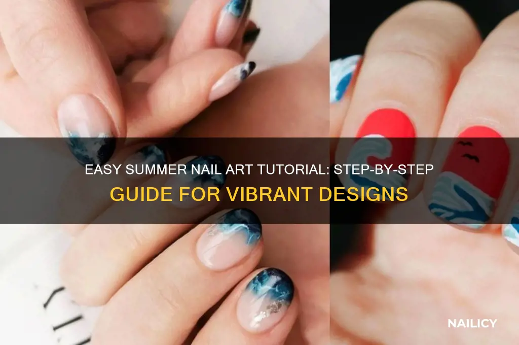 how to make summer nails step by step