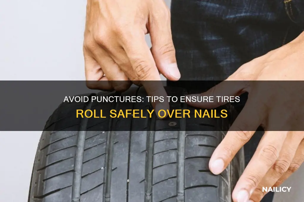 how to make sure a tire rolls over nails