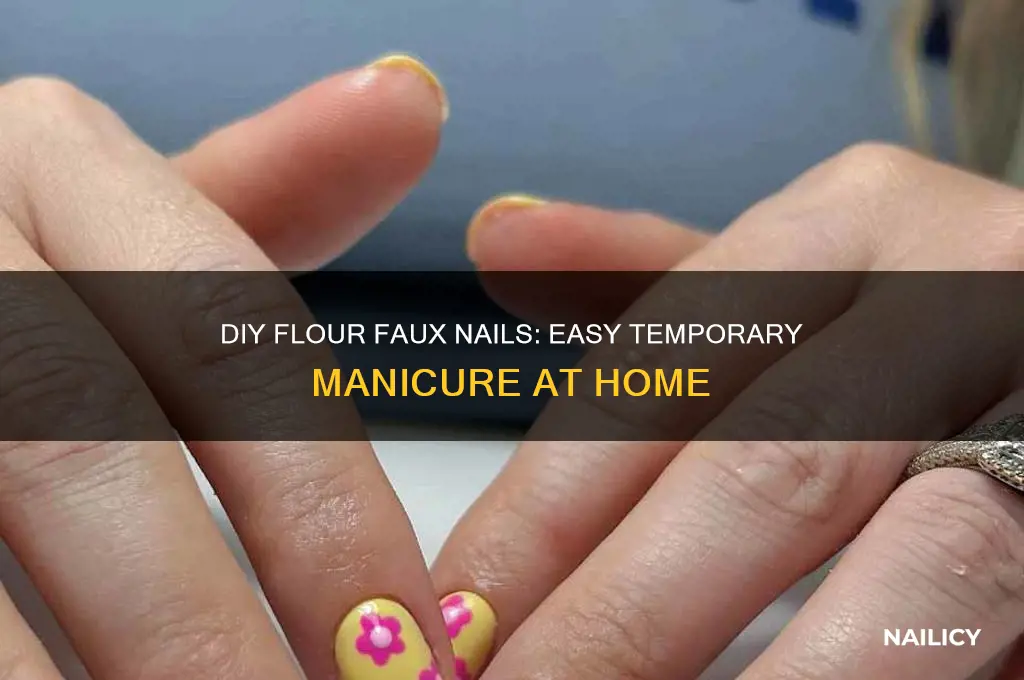 how to make temporary faux nails out of flour