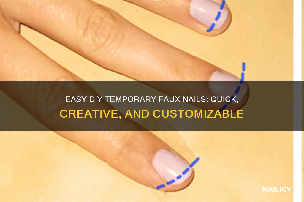 how to make temporay faux nails