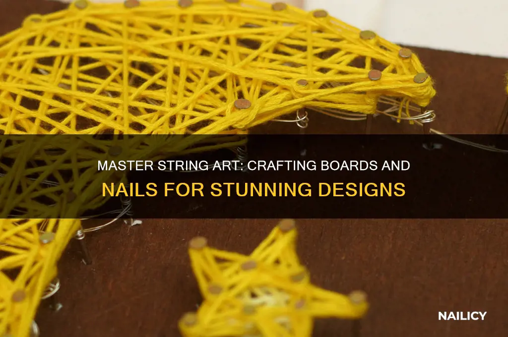 how to make the board and nails with string art