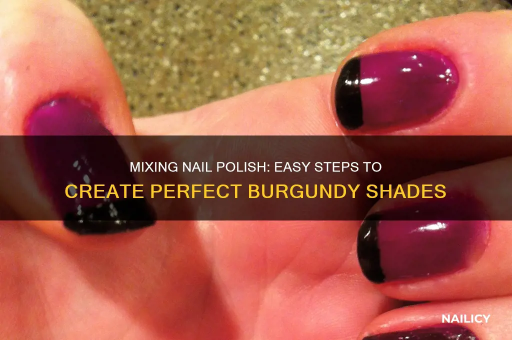 how to make the color burgundy with nail polish