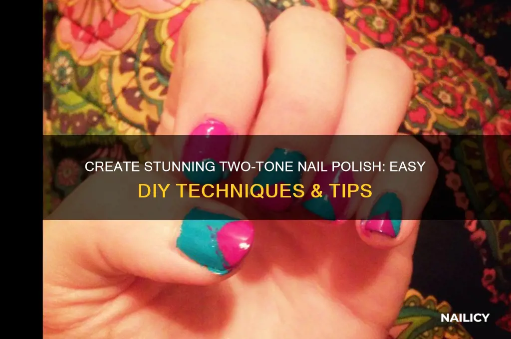 how to make two tone nail polish