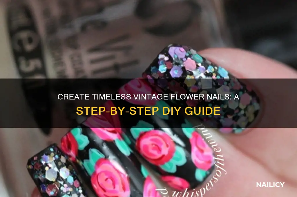 how to make vintage flower nails