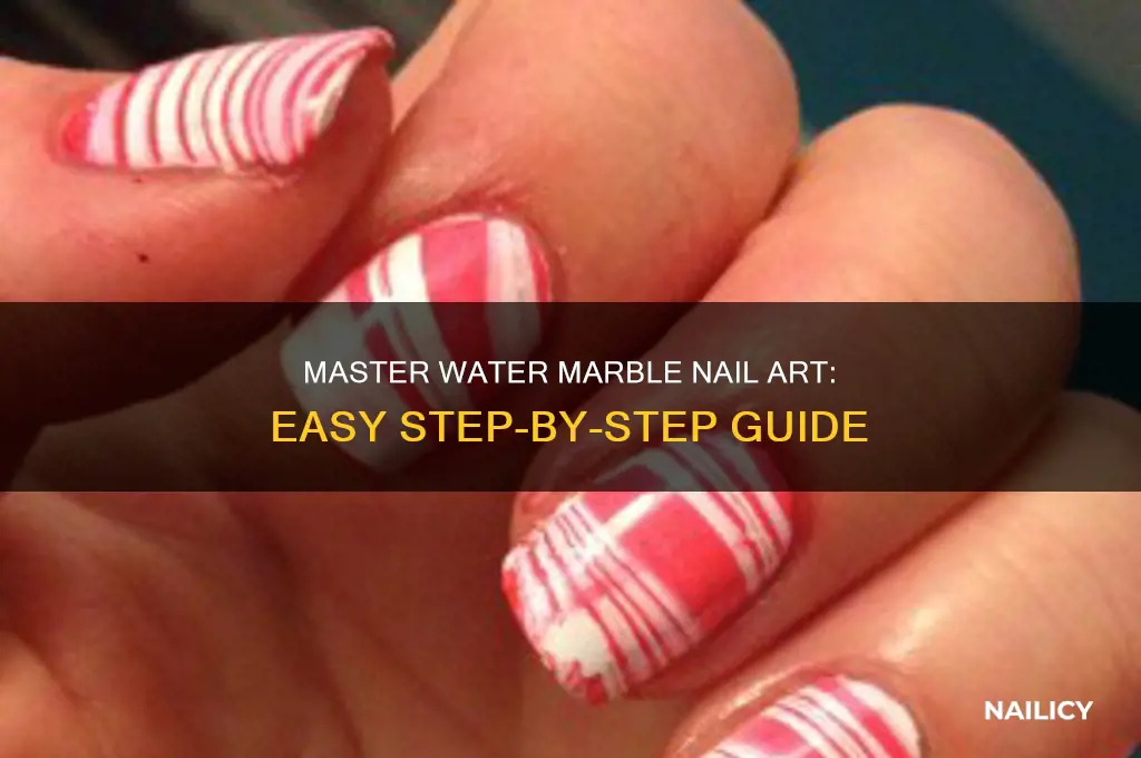 how to make water marble nail art step by step