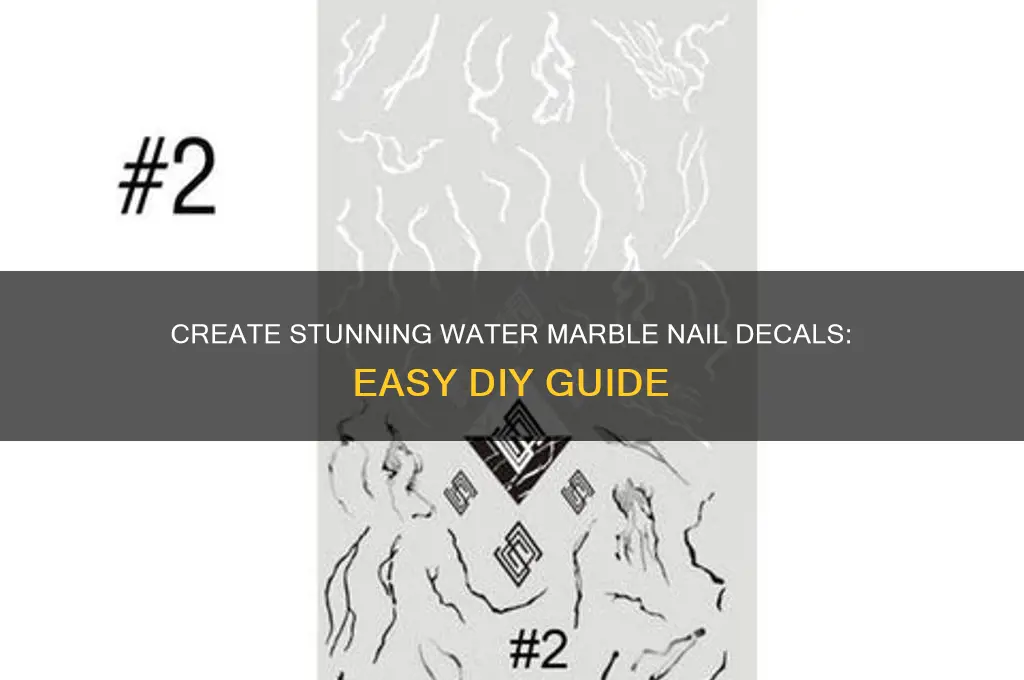how to make water marble nail decals