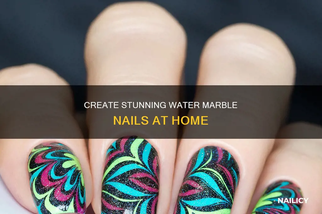 how to make water marble nails