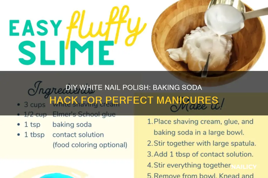 how to make white nail polish with baking soda