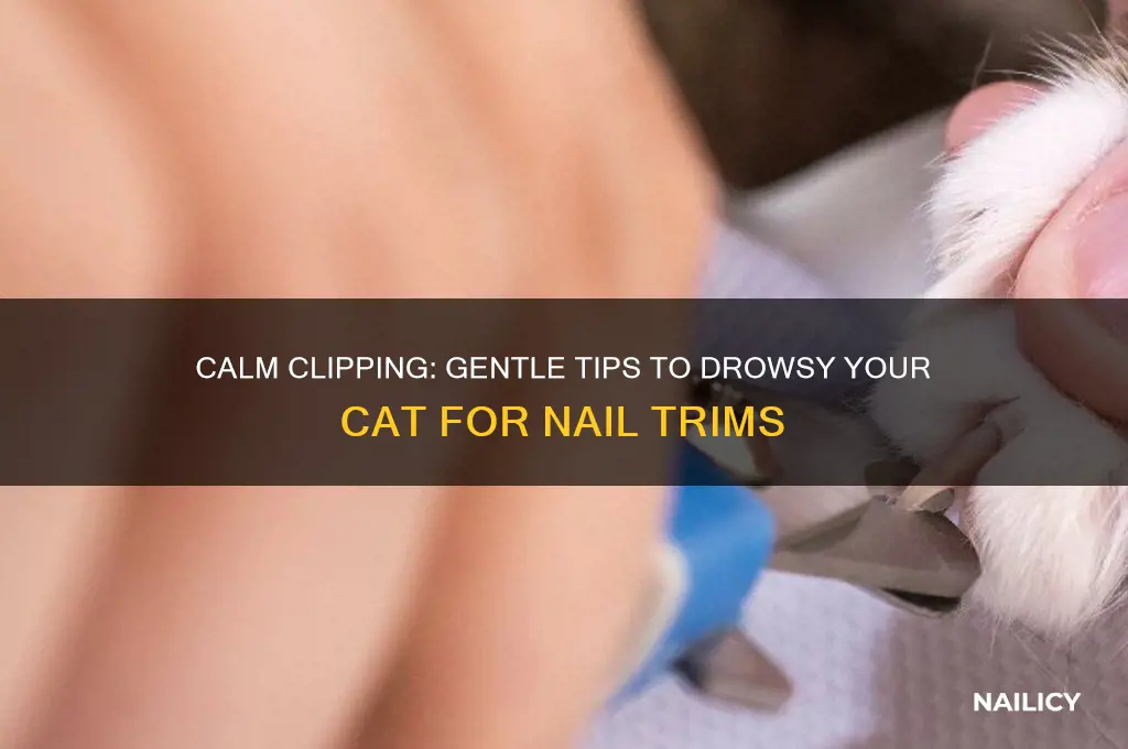 how to make your cat drowsy cut nails
