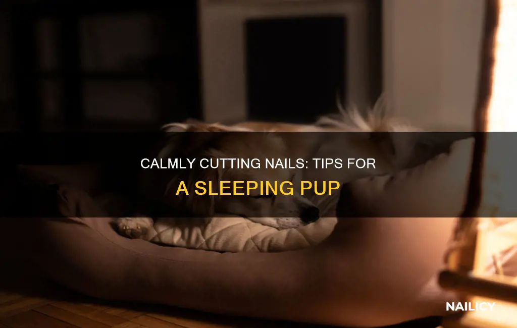how to make your dog sleep to cut nails
