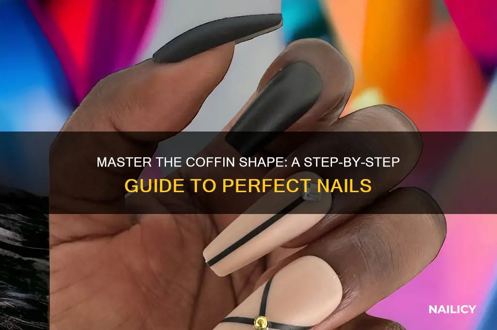 how to make your nails coffin shape
