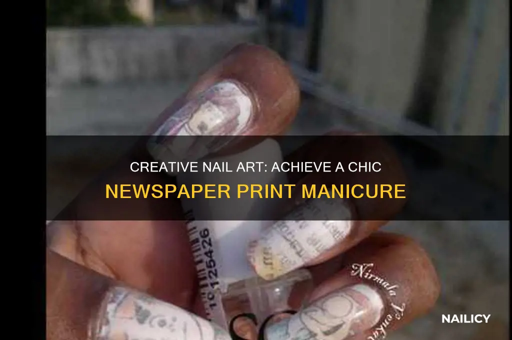 how to make your nails look like newspaper