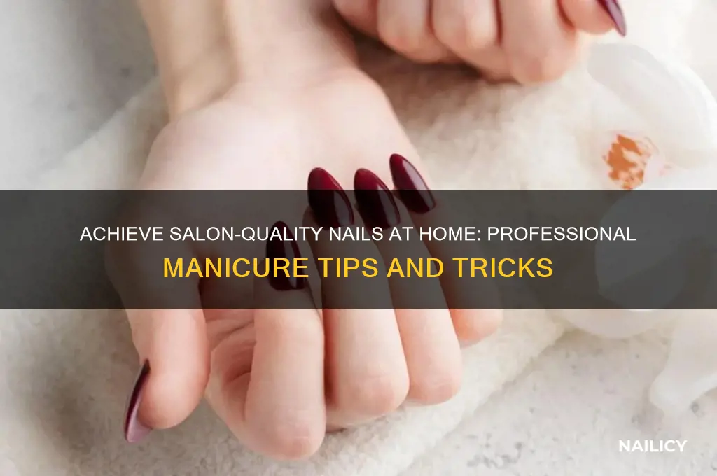 how to make your nails look profrssionally manicured