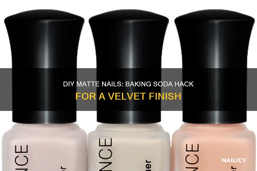 how to make your nails matte with baking soda