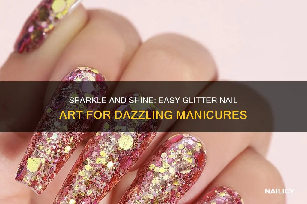 how to make your nails shine with glitter