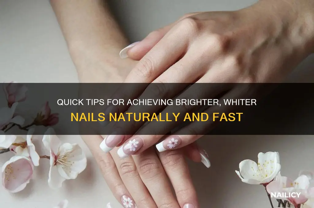 how to make your nails white faster