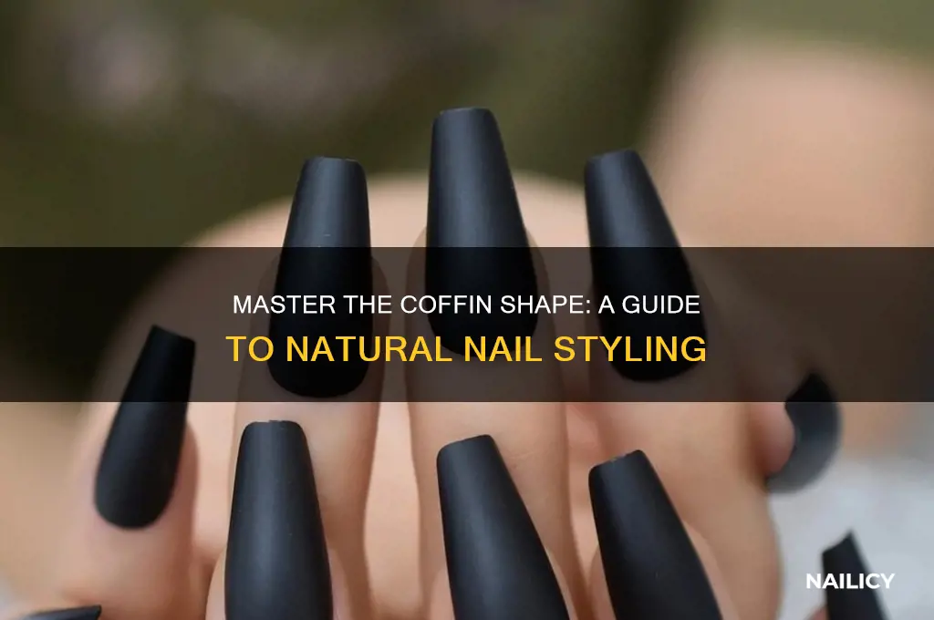 how to make your natural nails coffin shape