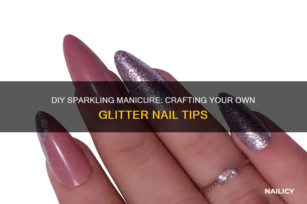 how to make your own glitter nail tips