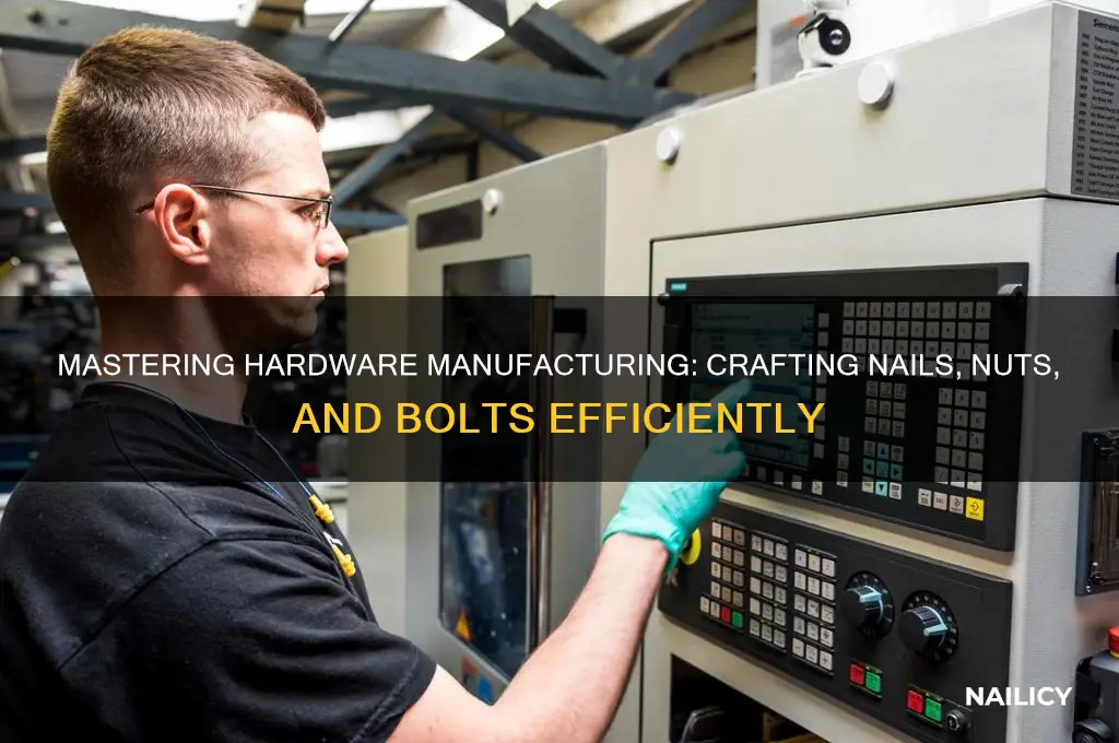 how to manufacture nails nuts and bolts