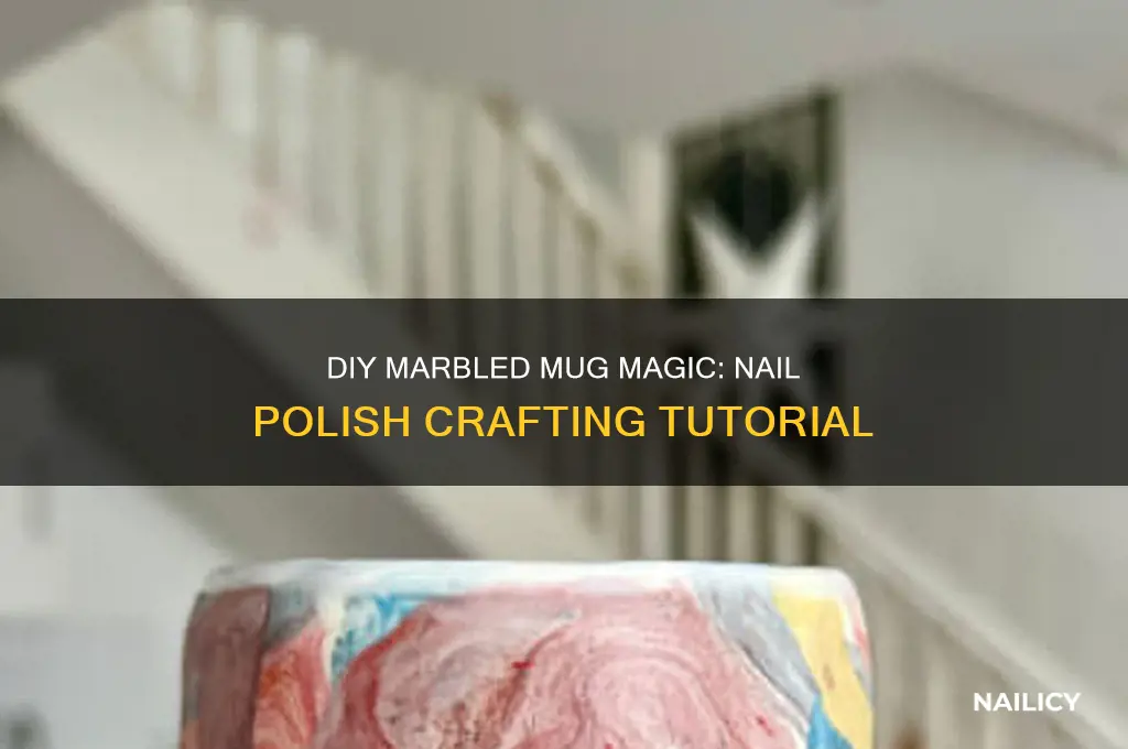how to marble a mug with nail polish