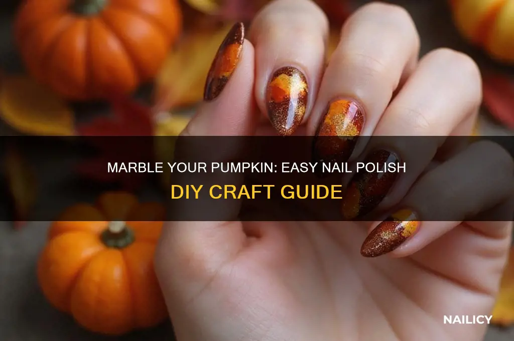 Marble Your Pumpkin: Easy Nail Polish Diy Craft Guide | Nailicy
