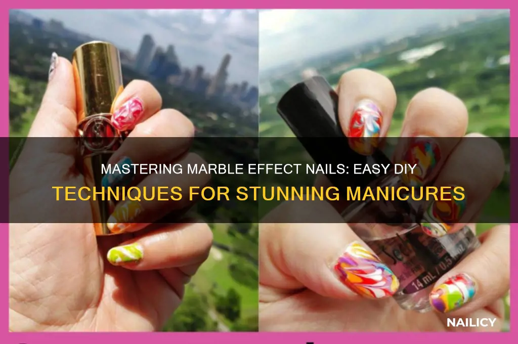 how to marble effect nails