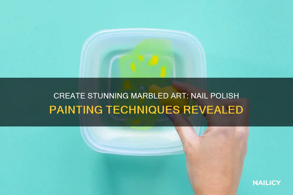 how to marble paint with nail polish