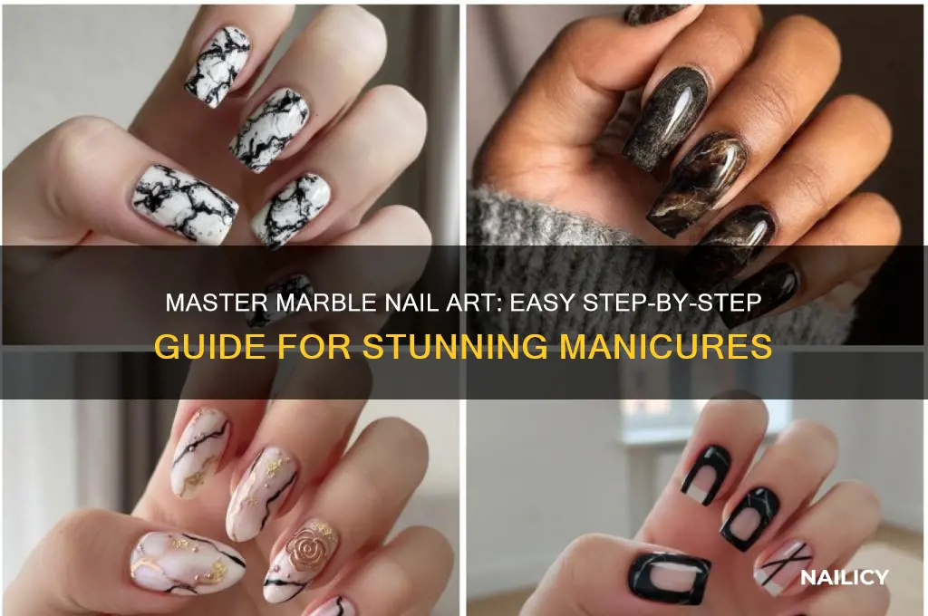 how to marble your nails step by step