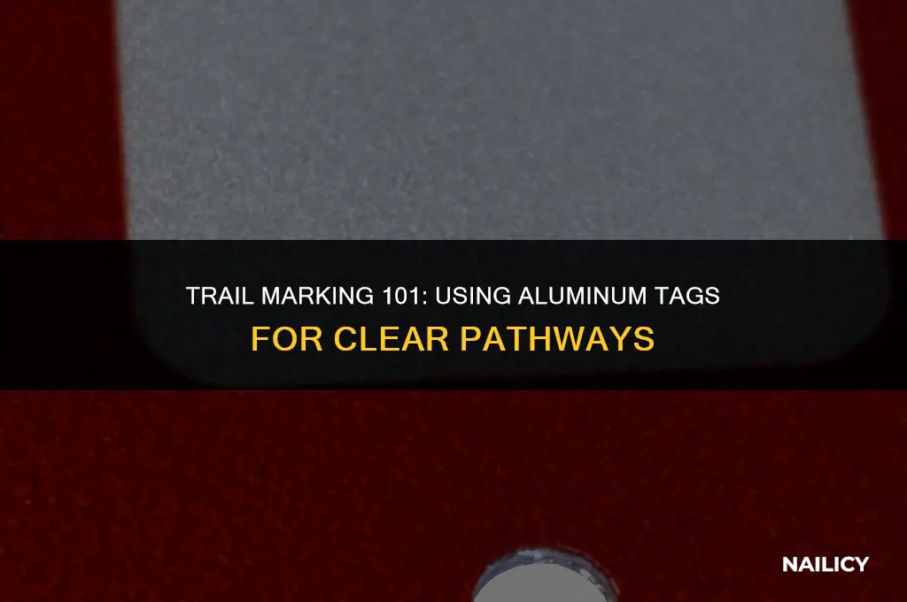 how to mark trails using aluminum tags nailed to trees