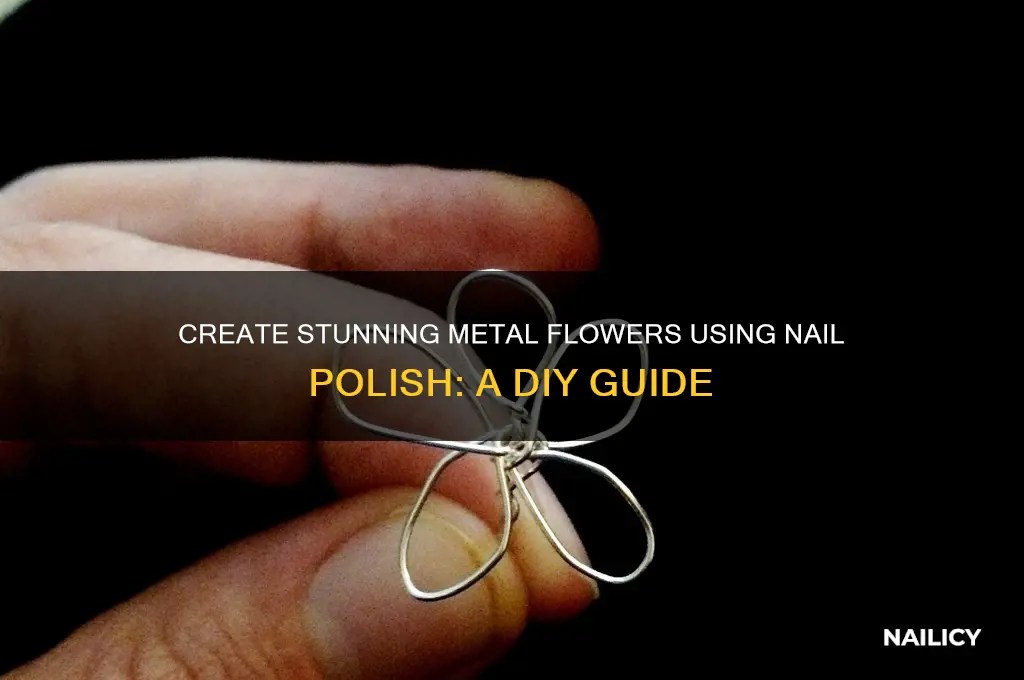 how to metal flowers with nail polish